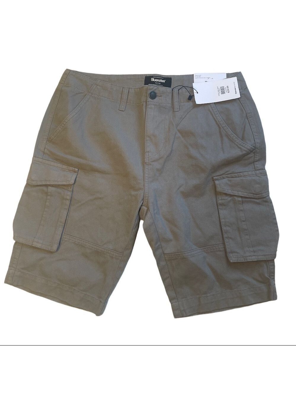 Bluenotes Grey Cotton Cargo Shorts Pockets Classic Men's Size 32 NWT 884
